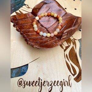 Light Imperial Jade Gemstone Bead Stretch Bracelet